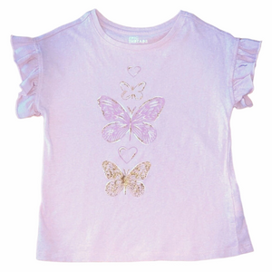 Epic Threads Girls Pink Butterfly Shirt Size Small